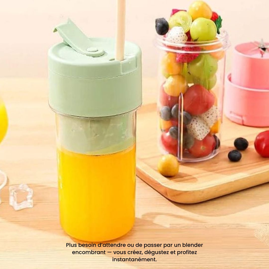Mini mixeur portable - rechargeable, compact avec paille - votre smoothies express libre